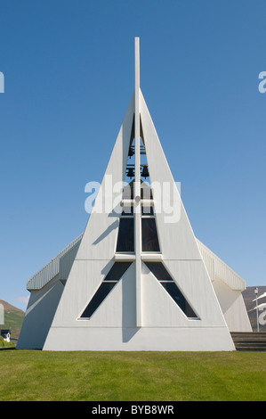 Église moderne dans Skagastroend Vatnsnes, Iceland, Europe Banque D'Images