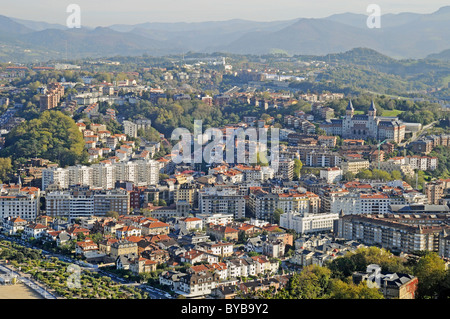 Vue panoramique sur San Sebastian, Pays Basque, Pays Basque, Espagne, Europe Banque D'Images
