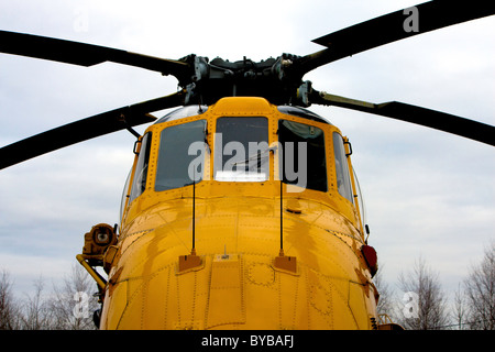 Un hélicoptère de sauvetage de la RAF mis hors service Banque D'Images