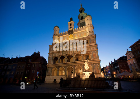 Hôtel de ville, place du marché, Rynek, Poznan, Pologne, Grande Pologne, Europe Banque D'Images