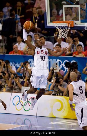 Kobe Bryant (US) USA-Chine men's basketball action aux Jeux Olympiques d'été 2008, Pékin, Chine Banque D'Images