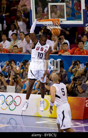 Kobe Bryant (US) USA-Chine men's basketball action aux Jeux Olympiques d'été 2008, Pékin, Chine Banque D'Images