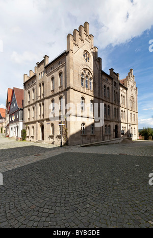 Place du marché et tax office, Kronach, Haute-Franconie, Bavaria, Germany, Europe Banque D'Images