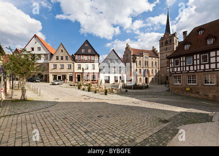 Place du marché, Kronach, Haute-Franconie, Bavaria, Germany, Europe Banque D'Images