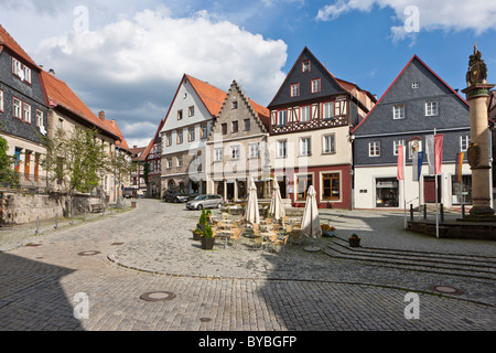 Place du marché, Kronach, Haute-Franconie, Bavaria, Germany, Europe Banque D'Images