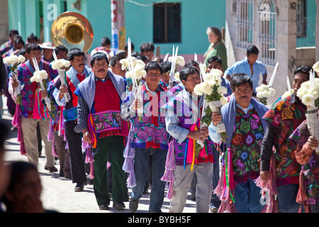 Festival de San Sebastian, Zinacantán, Chiapas, Mexique, 10 km à l'extérieur de San Cristobal de las Casas Banque D'Images