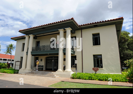 Le Vieux-lahaina Courthouse Museum Maui Hawaii Océan Pacifique Banque D'Images