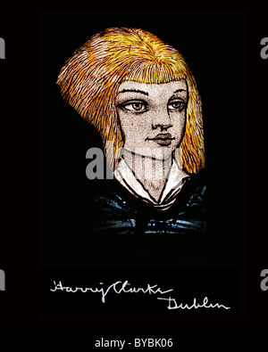 C'est un Harry Clarke vitraux Art Print. - Harry Clarke (1889 à 1931) est sans aucun doute la plus grande de l'Irlande un vitrail Banque D'Images