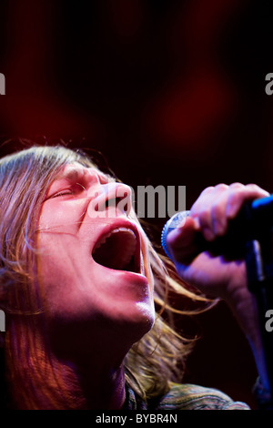 Cage the Elephant Rock Band avec Matthieu Shultz en concert Banque D'Images