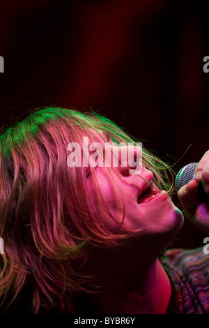 Cage the Elephant Rock Band avec Matthieu Shultz en concert Banque D'Images