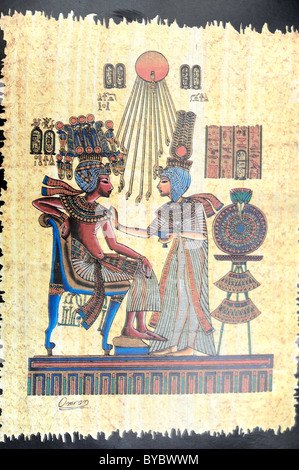 Papyrus montrant scène du Livre des Morts Banque D'Images