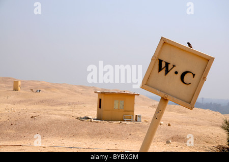 Toilettes signe et toilettes, WC signe, W.C., l'Egypte Banque D'Images