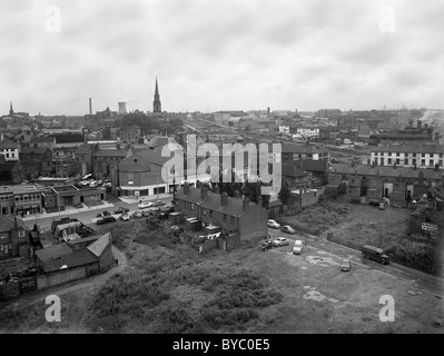 Avis de Wolverhampton dispose d' la rue School et la rocade en construction. 1961 Banque D'Images