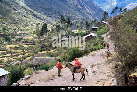 Des Andes, de Cuzco, Pérou Banque D'Images