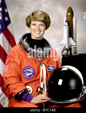 Eileen M. Collins Première femme à commander une mission de la navette spatiale. Banque D'Images