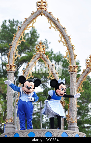 Mickey et Minnie Mouse show, Disneyworld, Orlando, Floride, USA Banque D'Images