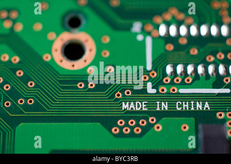 Carte à circuits imprimés fabriqués en Chine imprimé sur elle Banque D'Images