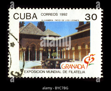 CUBA-circa 1992:un timbre imprimé en Cuba montre image de l'Exposition philatélique mondiale, vers 1992. Banque D'Images