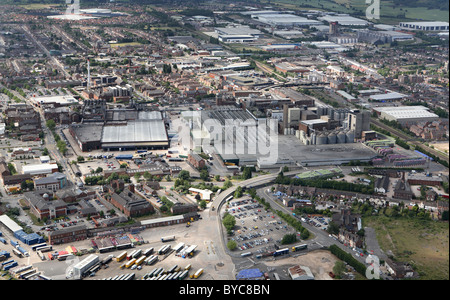 Vue aérienne de Molson Coors brewery Burton upon Trent Banque D'Images