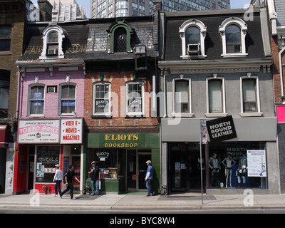Toronto, devantures victorienne sur la rue Yonge Banque D'Images