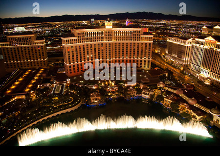 Fontaines du Bellagio, Bellagio Resort and Casino, Las Vegas, NV Banque D'Images