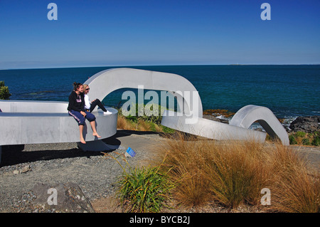 La chaîne de Stirling, Sculpture Bluff Point, Bluff, Southland, Région de l'île du Sud, Nouvelle-Zélande Banque D'Images