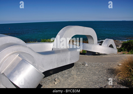 La chaîne de Stirling, Sculpture Bluff Point, Bluff, Southland, Région de l'île du Sud, Nouvelle-Zélande Banque D'Images