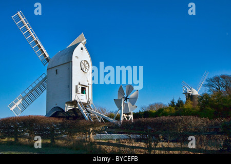 Jack et Jill Windmills hivers sur un jour Banque D'Images