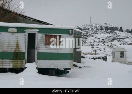 Beaucoup de neige dans le nord du Pays de Galles, Grande Bretagne uk Banque D'Images