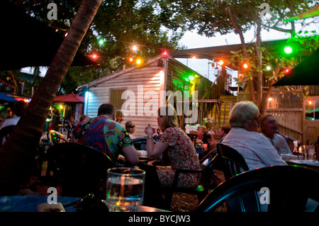 Soirée au restaurant Le Ciel bleu sur 729 Thomas Street Key West Florida Banque D'Images