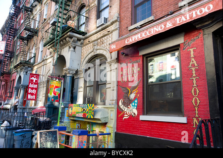 St Mark's Place dans l'East Village, New York City, USA Banque D'Images