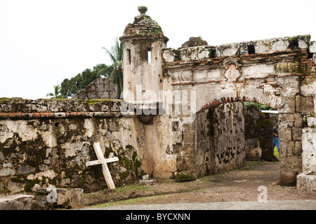 Ruines du Fort espagnol au Panama Portobelo Banque D'Images