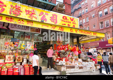 Magasin général à Chinatown, New York City, USA Banque D'Images