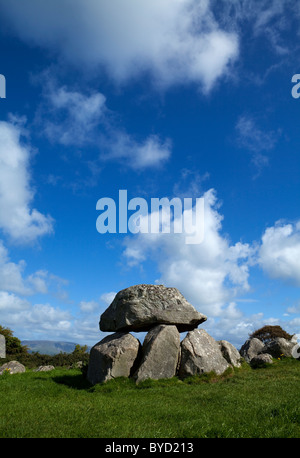 Dolmen - Portal tombeau à Carrowmore Cimetière mégalithique (4 000 av. J.-C. ), Péninsule de Cúil Irra, Comté de Sligo, Irlande Banque D'Images