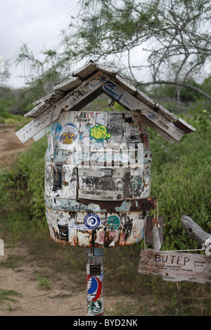 Post Office Bay sur l'Île Floreana Banque D'Images