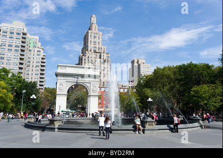 Washington Square Park, New York City, États-Unis d'Amérique Banque D'Images