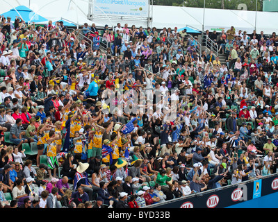 Foule au Tennis Open d'Australie 2011 Banque D'Images