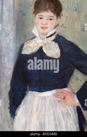 Détail : une serveuse à Duval's Restaurant, ca. En 1875, Auguste Renoir Banque D'Images