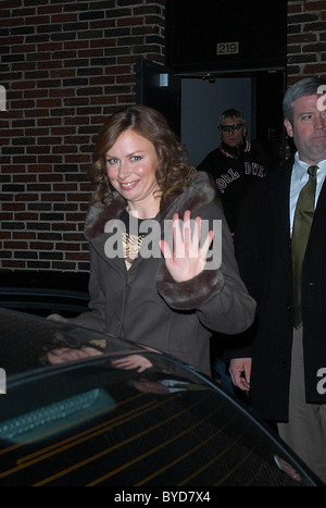 Mary Lynn Rajskub des stars à l'extérieur de l'Ed Sullivan Theater pour 'le Late Show with David Letterman à New York City, USA - Banque D'Images