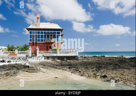 Maison Bleue en Arrieta, Lanzarote, Canary Islands, Spain, Europe Banque D'Images