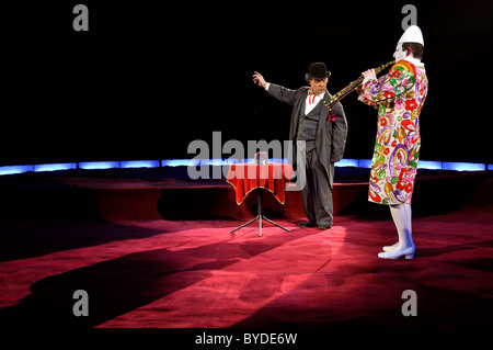 Hector clowns et Yann Rossi, Les Rossyann, Circus Krone, Munich, Bavaria, Germany, Europe Banque D'Images