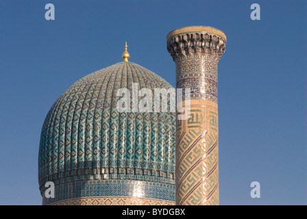 Guri Amir Mausoleum, Samarkand, Ouzbékistan, l'Asie centrale Banque D'Images