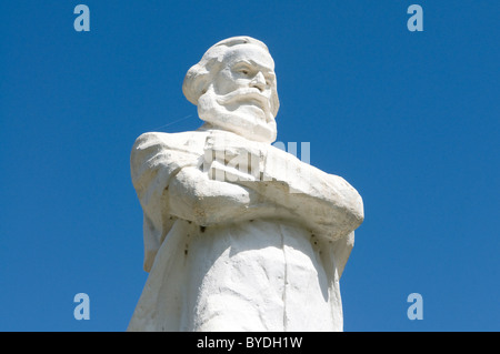 Statue de Marx, Bichkek, Kirghizistan, l'Asie centrale Banque D'Images