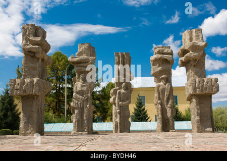 World War II memorial site, Bokonbayevo, du Kirghizistan, de l'Asie centrale Banque D'Images