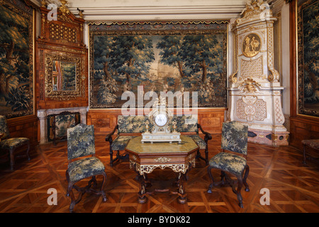 Gobelinzimmer, tapisserie prix dans l'aile de l'Abbaye impériale, Goettweig, Wachau, Mostviertel, devez trimestre, Basse Autriche, Autriche Banque D'Images
