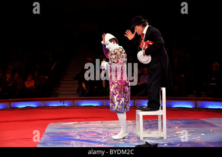 Yann clowns et Hector Rossi, Les Rossyann, Circus Krone, Munich, Bavaria, Germany, Europe Banque D'Images