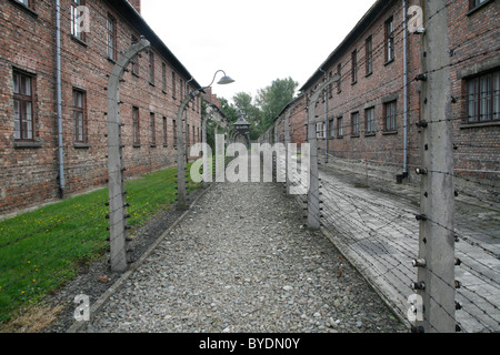 Le camp de concentration d'Auschwitz, Pologne, Europe Banque D'Images
