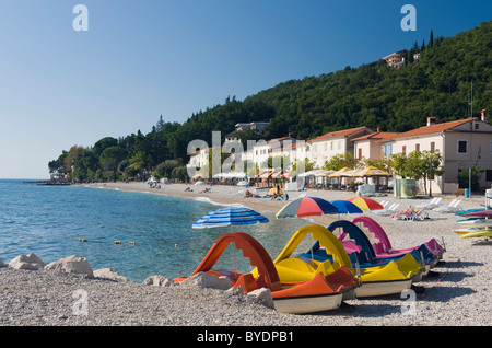 Plage de Moscenicka Draga, Istrie, Croatie, Europe Banque D'Images