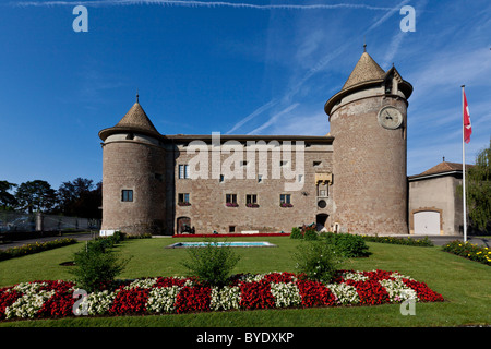 Le Château de Morges, Morges, canton de Vaud, Suisse, Europe Banque D'Images