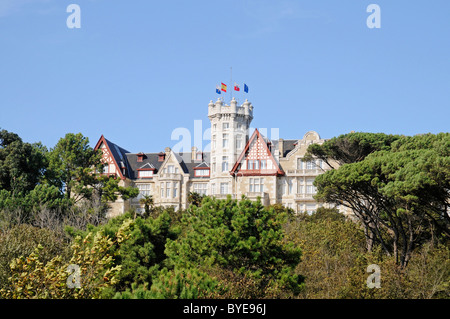 Parc, Palacio Real de la Magdalena, le Palais Royal, les bâtiments de l'université, l'Université internationale Menendez Pelayo, Santander Banque D'Images